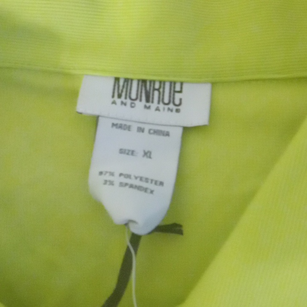 NWT MONROE & MAIN Women’s Lime Green Button-Front Jacket - Picture 4 of 7